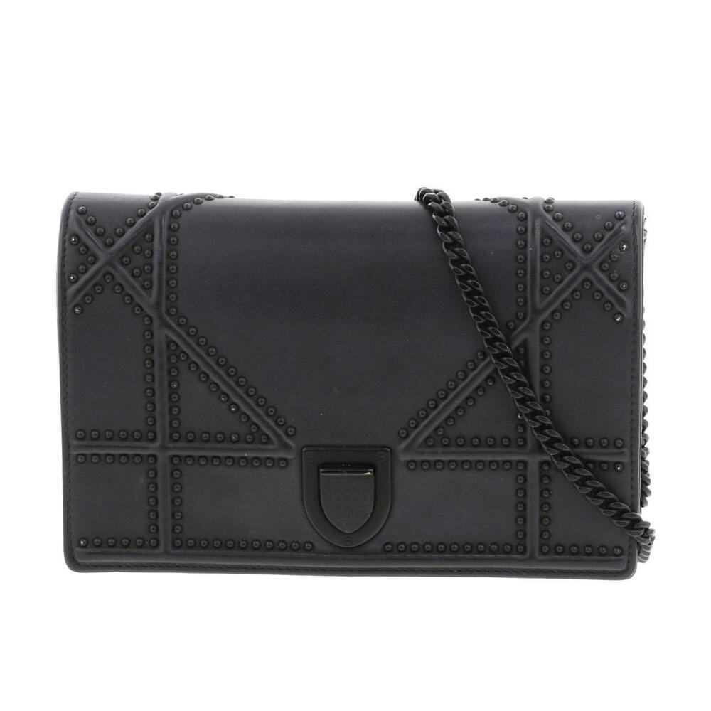 Christian Dior DIORAMA Chain Shoulder Bag Messenger Black